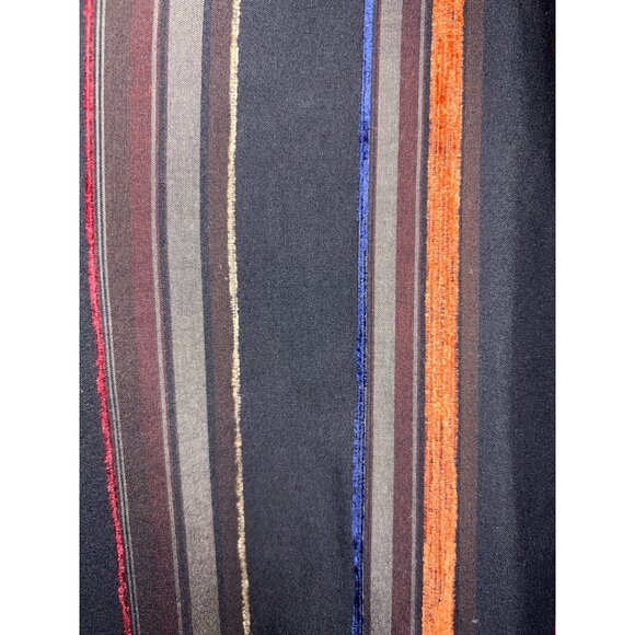 Bugatchi‎ Uomo XL Men's Striped Button-Up Shirt – Black Multi-Color Microfiber - Picture 4 of 9